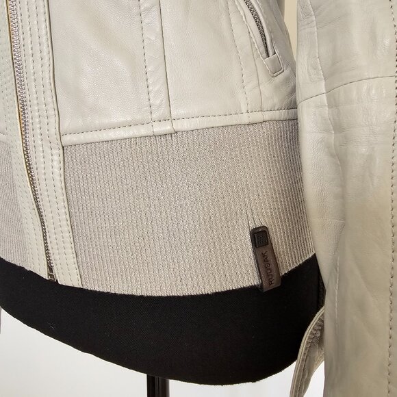 Rudsak 'Tisha' Women's Leather Jacket, Stone Color, Size XS - Picture 8 of 16
